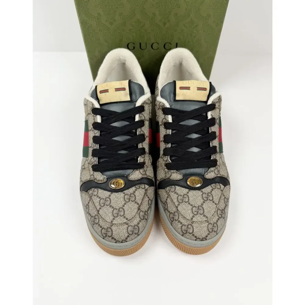 Size 8.5US - Gucci Screener Beige Monogram NEW/RETAIL $1.1K!